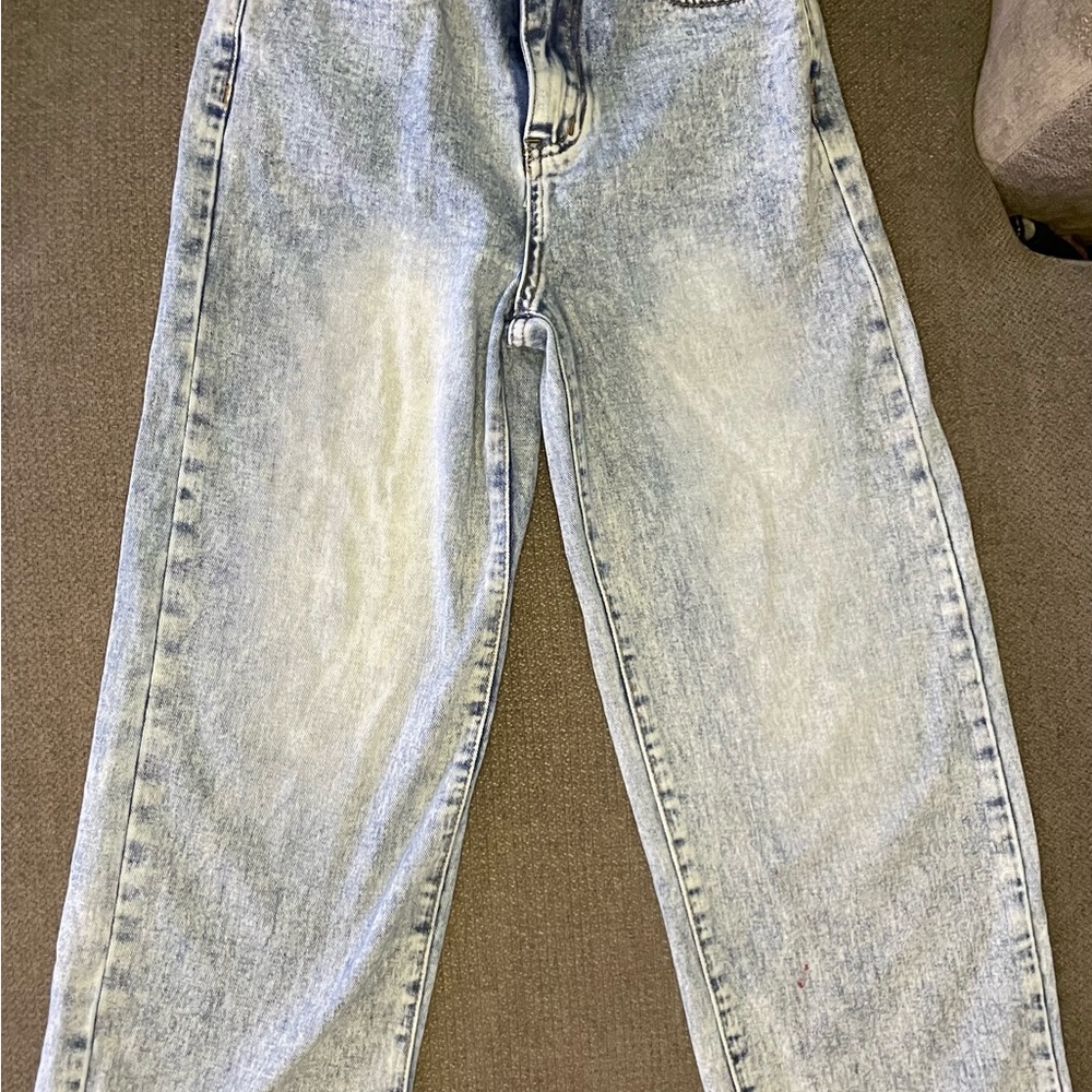 Kids Light Blue Wash Straight-Leg Jeans